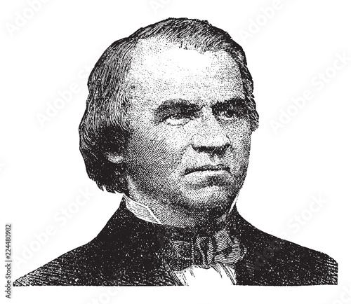 Andrew Johnson, vintage illustration