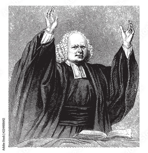 George Whitefield, vintage illustration