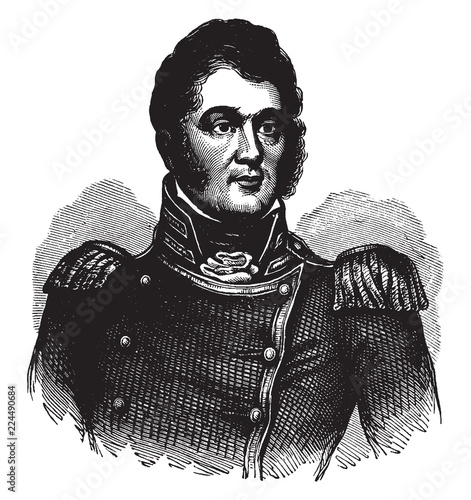 Oliver Hazard Perry, vintage illustration