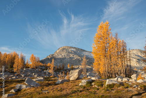 Morning view in the Enchantments during fall season