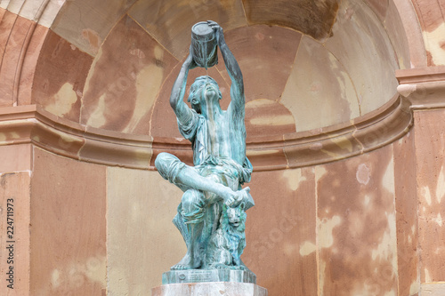 Bartholdis Petit Vigneron Fountain in Colmar, France.