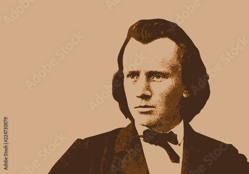 Brahms, musicien, portrait, personnage célèbre, piano, pianiste, musique, célèbre, musique, classique