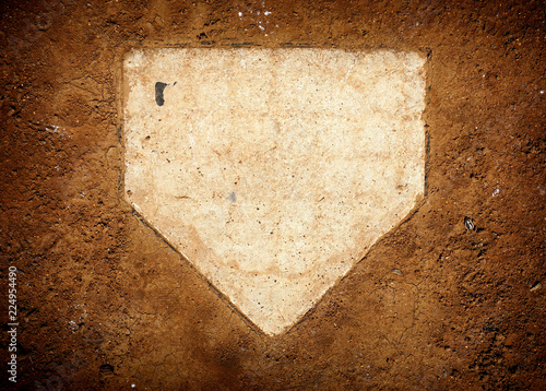 baseball home plate and dirt