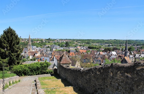 Panorama of Argenton sur Creuse historic city, Berry region - Indre, France