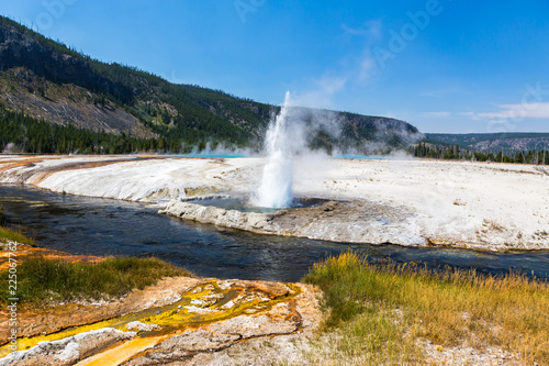 Euphoric steam geyser, Yellowstone National Park, USA