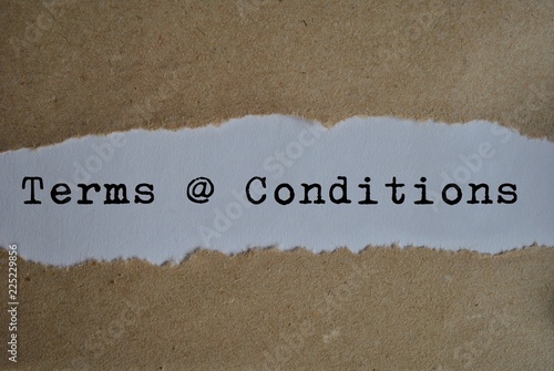 Terms @ conditions