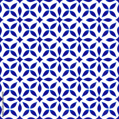 blue and white pattern seamless