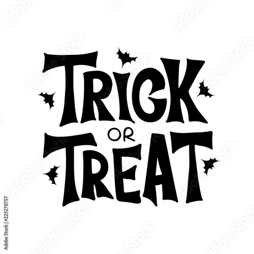 Trick or Treat handdrawn lettering typography