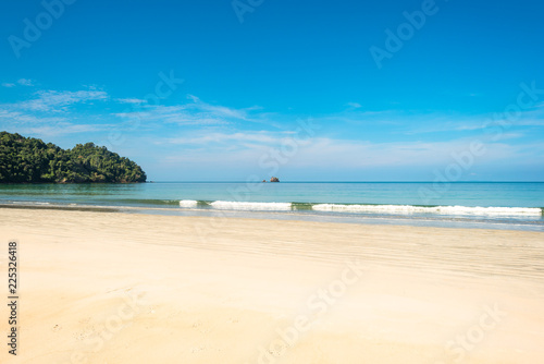 The long beach named Ao Yai on the island Ko Phayam in Thailand