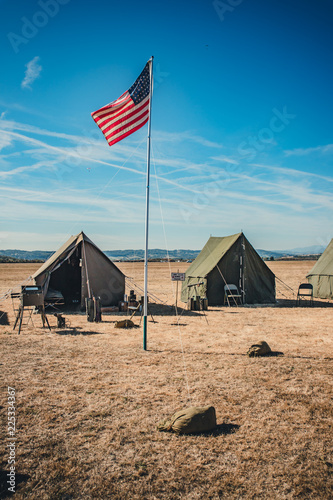 Camp militaire vintage