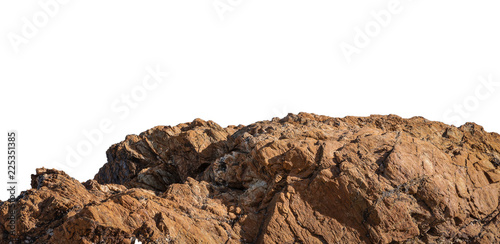 cliff and rock stone on white background