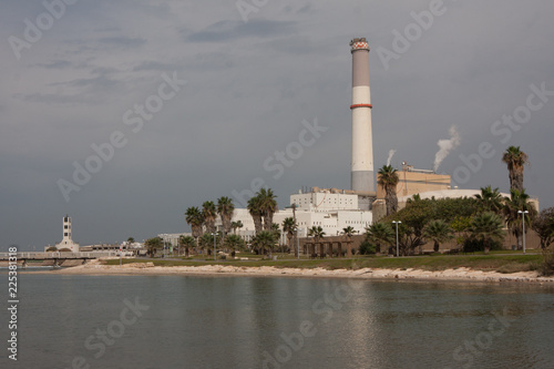 old power plant along the shore of Tel Aviv Israel