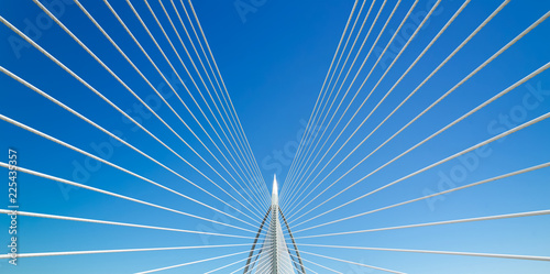 Beautiful bridge and blue sky .