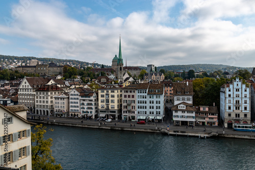 View of Zurich, Switzerland from a Hilltop