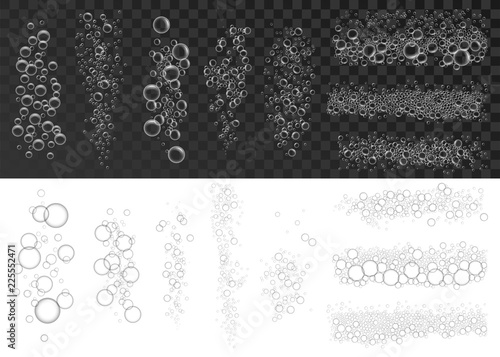 Foam effect icon set. Realistic set of foam effect vector icons for web design isolated on white background