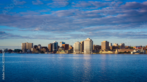 View of downtown Halifax with the waterfront and the Purdy's Wharf. Halifax, Nova Scotia, Canada.
