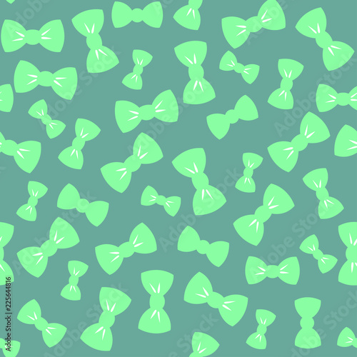 Bow ties art seamless green wallpaper repeat pattern