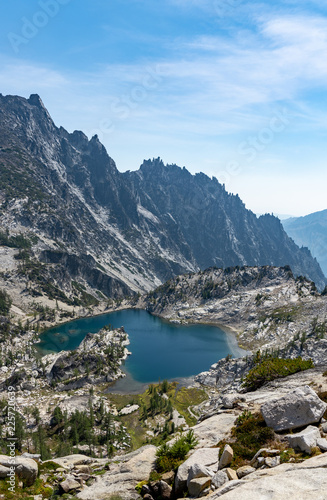 Crystal Lake, tucked away in the height of the Enchantments, Washington.