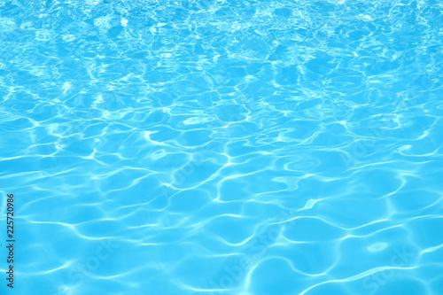 Swimming pool with clean blue water, closeup