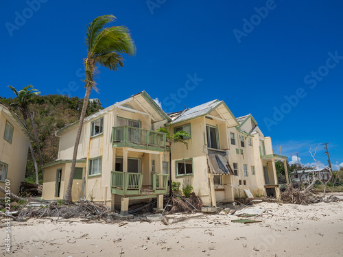 Hurricane IRMA destroyed condos on Tortola, BVI in Sept.2017