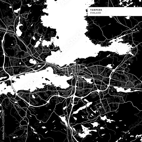 Area map of Tampere, Finland