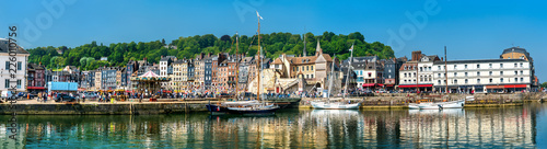 Panorama of the harbour of Honfleur. UNESCO world heritage in Normandy, France