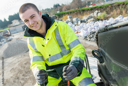 municipal dustman worker