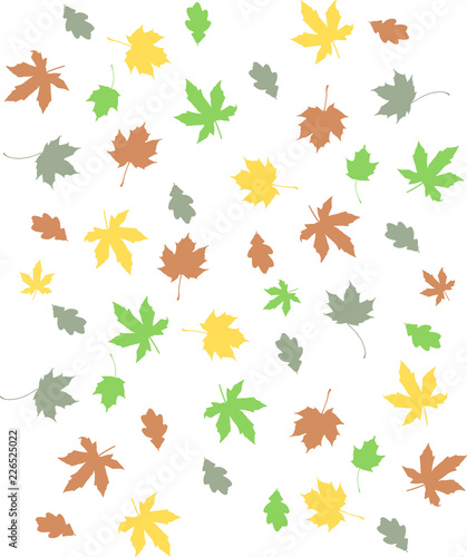 achtergrond gekleurde herfst bladeren in rood geel blauw en groene kleuren