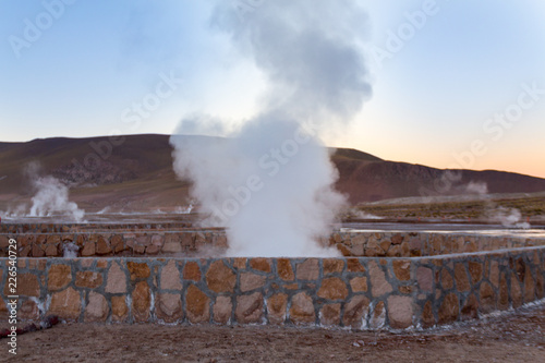 Geyser del Tatio desierto de Atacama en el norte de Chile