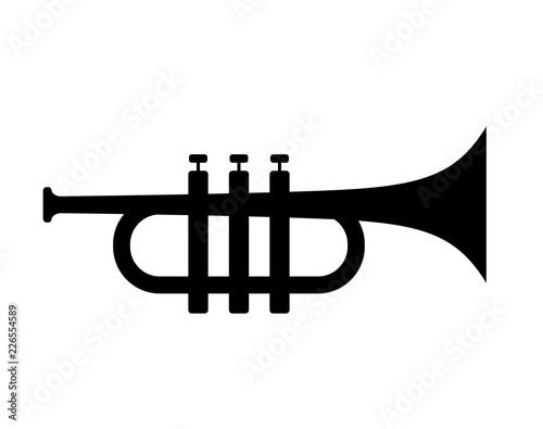 Trumpet silhouette vector icon