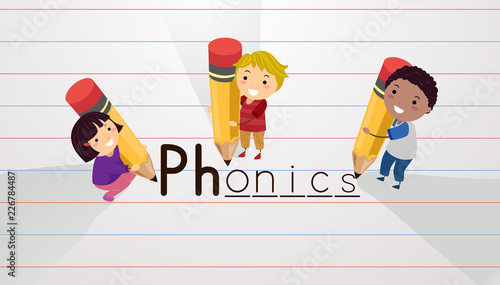 Stickman Kids Phonics Write Illustration