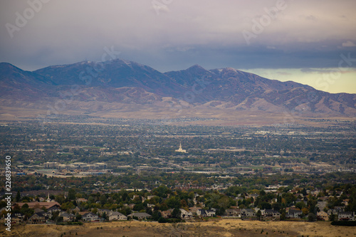 Hiking Trail Overlook onto a City