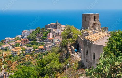 Scenic view in Forza d'Agrò, picturesque town in the Province of Messina, Sicily, southern Italy.