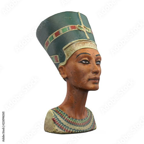 Bust of Queen Nefertiti Isolated