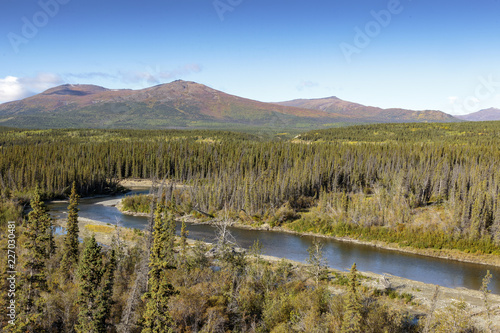 Aishinik river near Haines Junction Yukon Canada