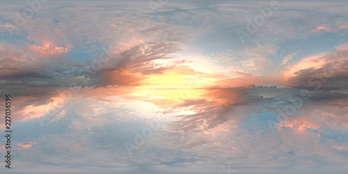 sunset in the sky seamless 360 panorama