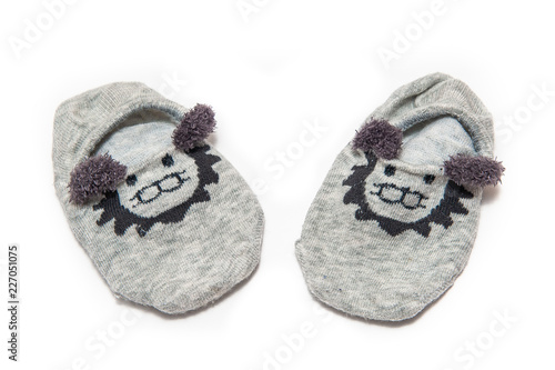 children's slippers on a white background