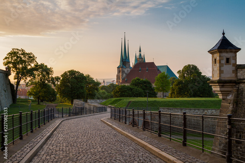 famous church in the sunrise