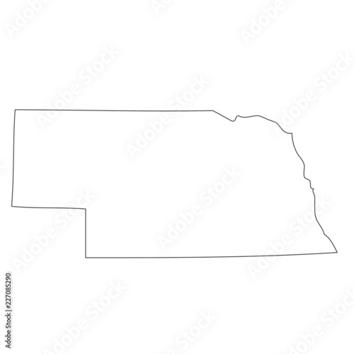 Nebraska - map state of USA