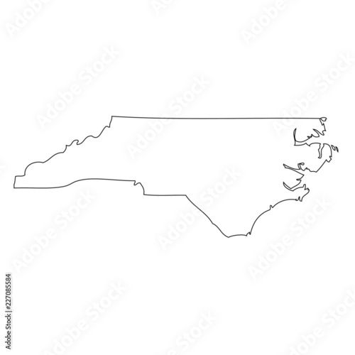 North Carolina - map state of USA