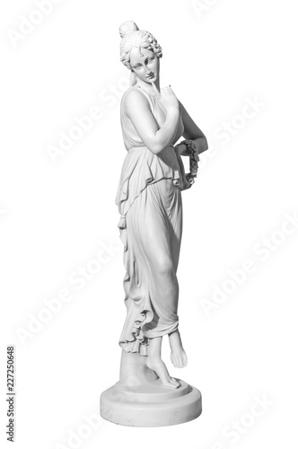 statue woman on a white background