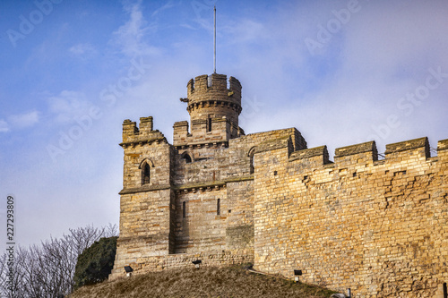 Lincoln Castle, Castle Hill, Lincoln, Lincolnshire, England, UK, built in the 11th century by William the Conquerer on the site of existing Roman fortifications.