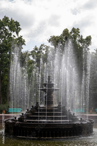 Fountain full of water in Stefan cel Mare's park