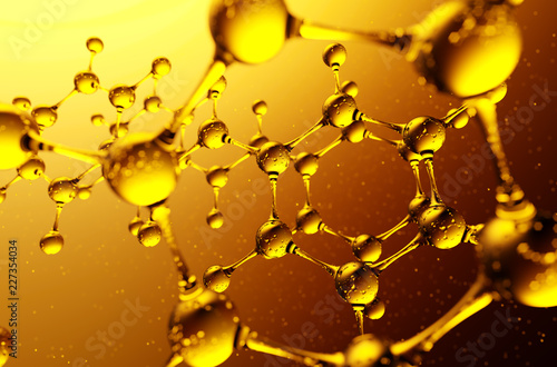 3d illustration of molecule Benzil. Benzil a compound of hydrogen and carbon. Chemistry background. 