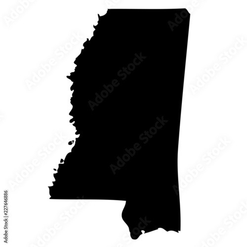 Mississippi - map state of USA