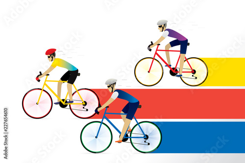 Athlete cyclist background. Vector illustration of cycling race concept