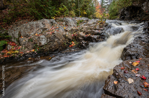 Fall Autumn Waterfall in Acadia National Park