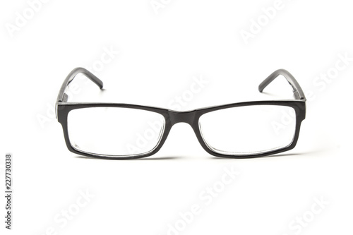 Black plastic glasses