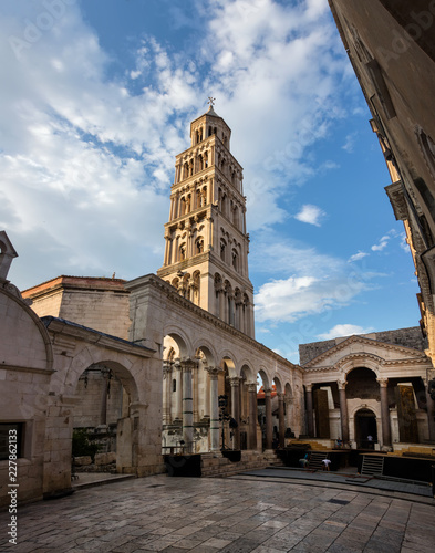 Saint Domnius Cathedral in Split, Croatia, originated in the 7th century AD in the Diocletian's Mausoleum