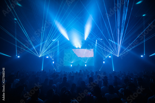 blue laser show concert